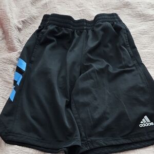 Adidas Men's Athletic Shorts in Black with Blue Details